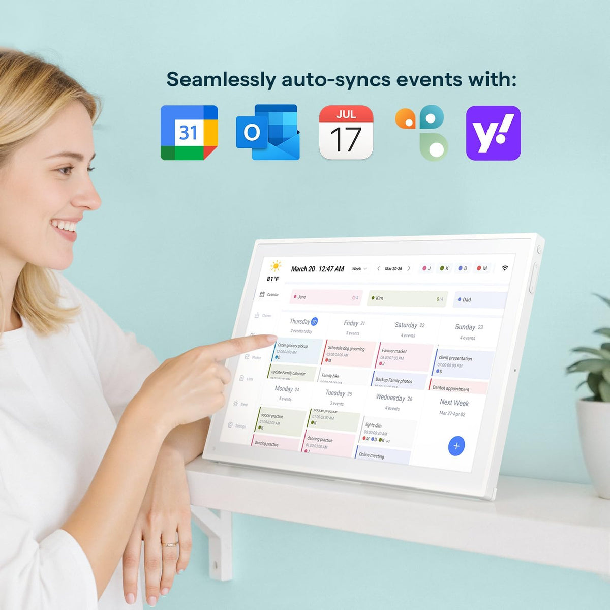 YPI™ 10.1-Inch Smart Digital Calendar