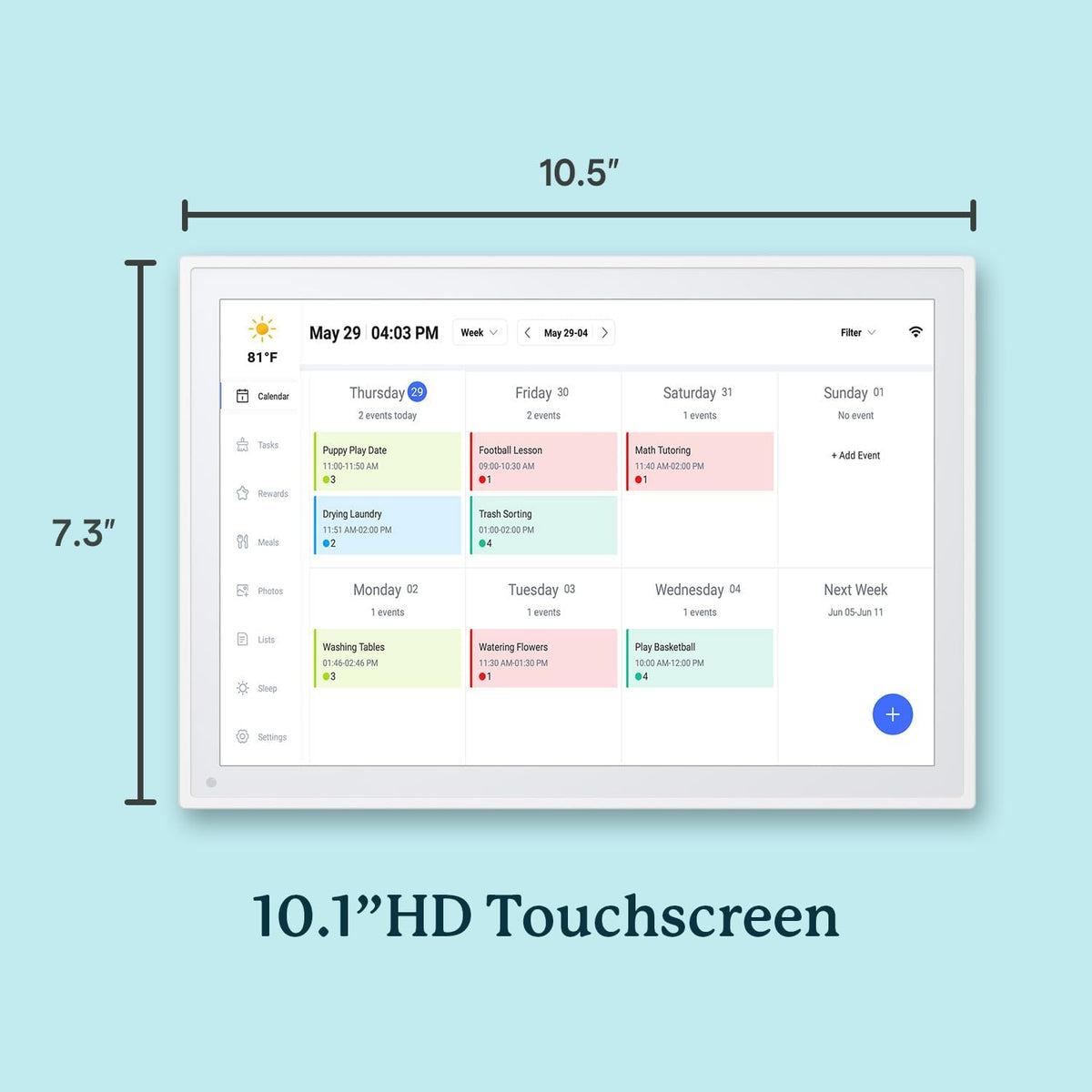 YPI™ 10.1-Inch Smart Digital Calendar