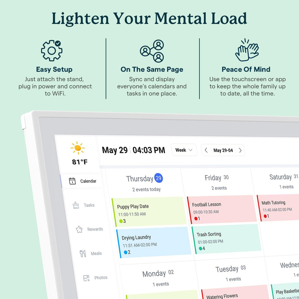 YPI™ 10.1-Inch Smart Digital Calendar