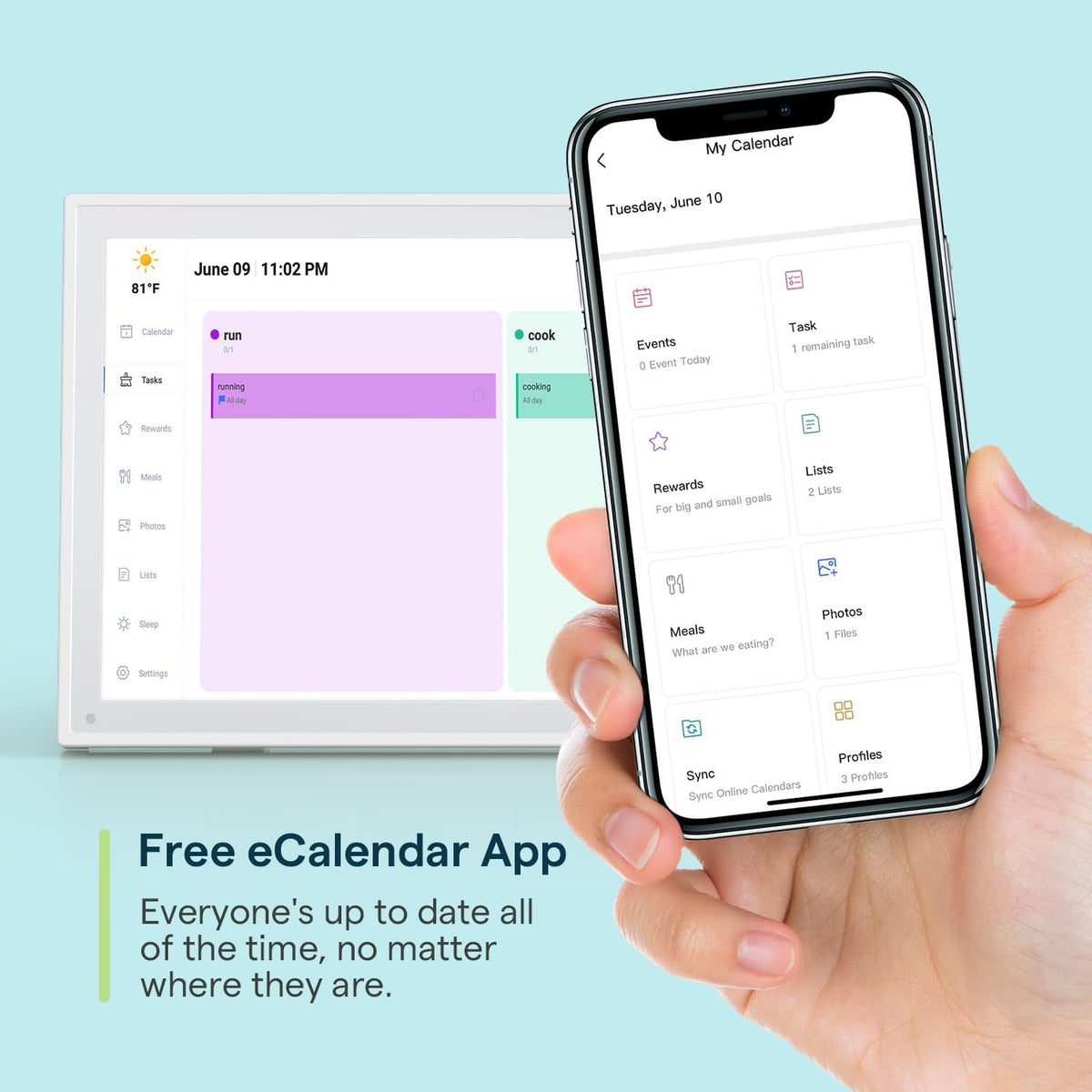 YPI™ 10.1-Inch Smart Digital Calendar