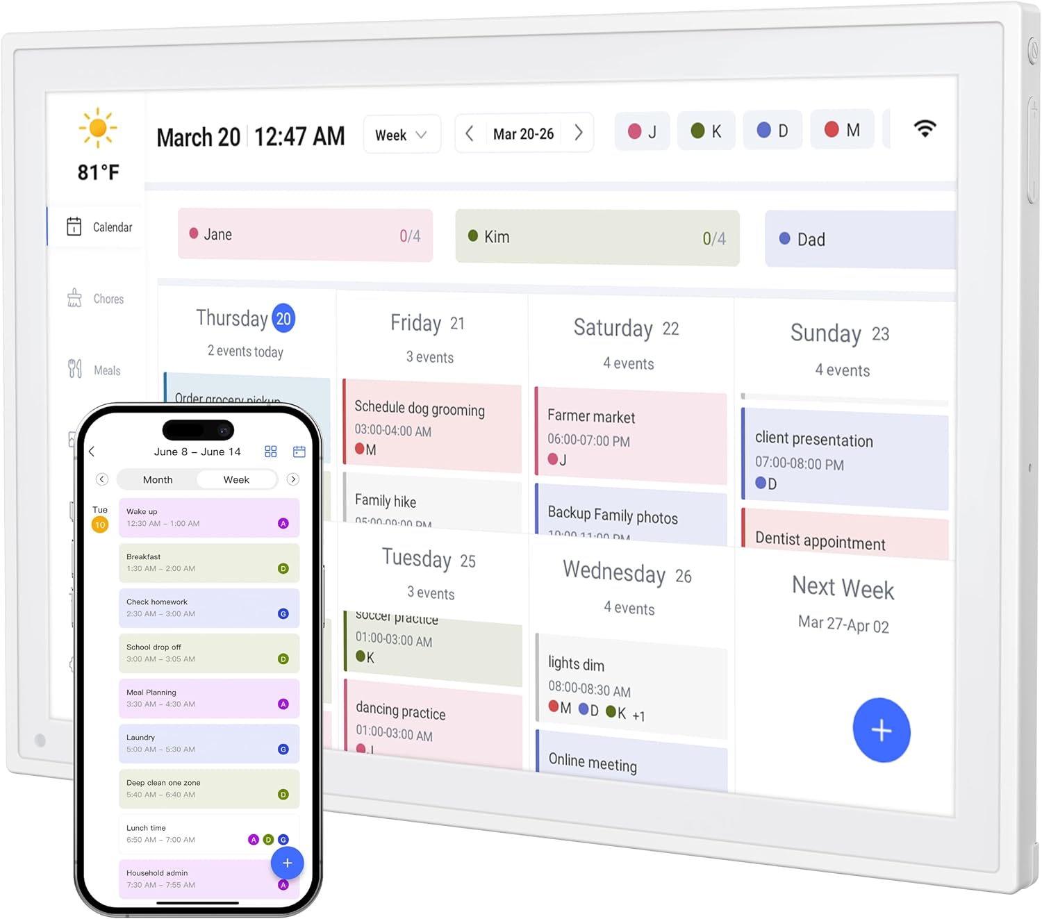 YPI™ 10.1-Inch Smart Digital Calendar