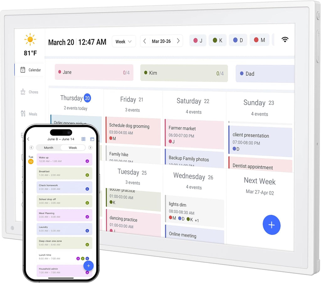 YPI™ 10.1-Inch Smart Digital Calendar