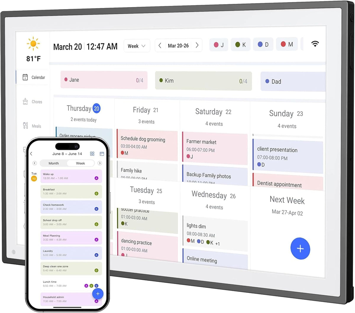 YPI™ 10.1-Inch Smart Digital Calendar